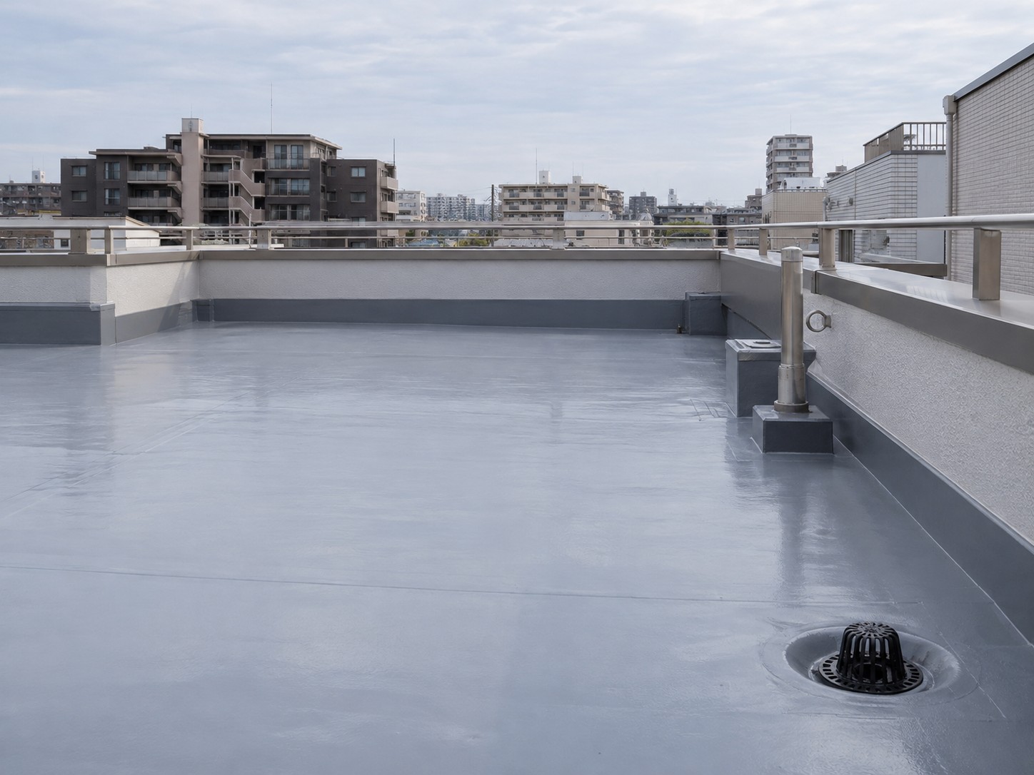 防水改修をした集合住宅の屋上